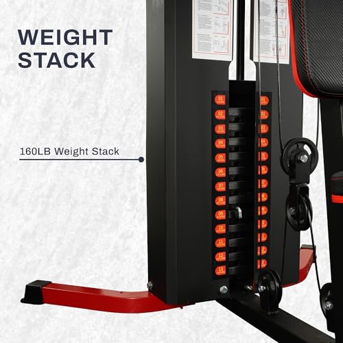 Multifunctional Home Gym Equipment with Leg Press and Pulley System F61455