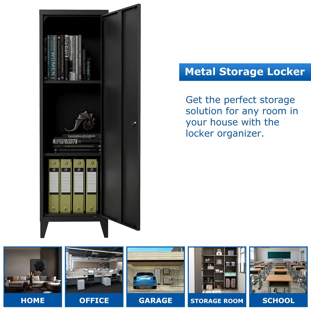 Metal Locker Storage Cabinet with Locking Door S343444