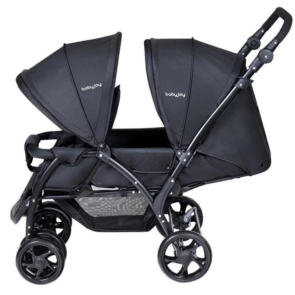 Double Stroller Foldable Lightweight Black S644