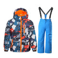 Blue Hooded Insulated Ski Suit W296904