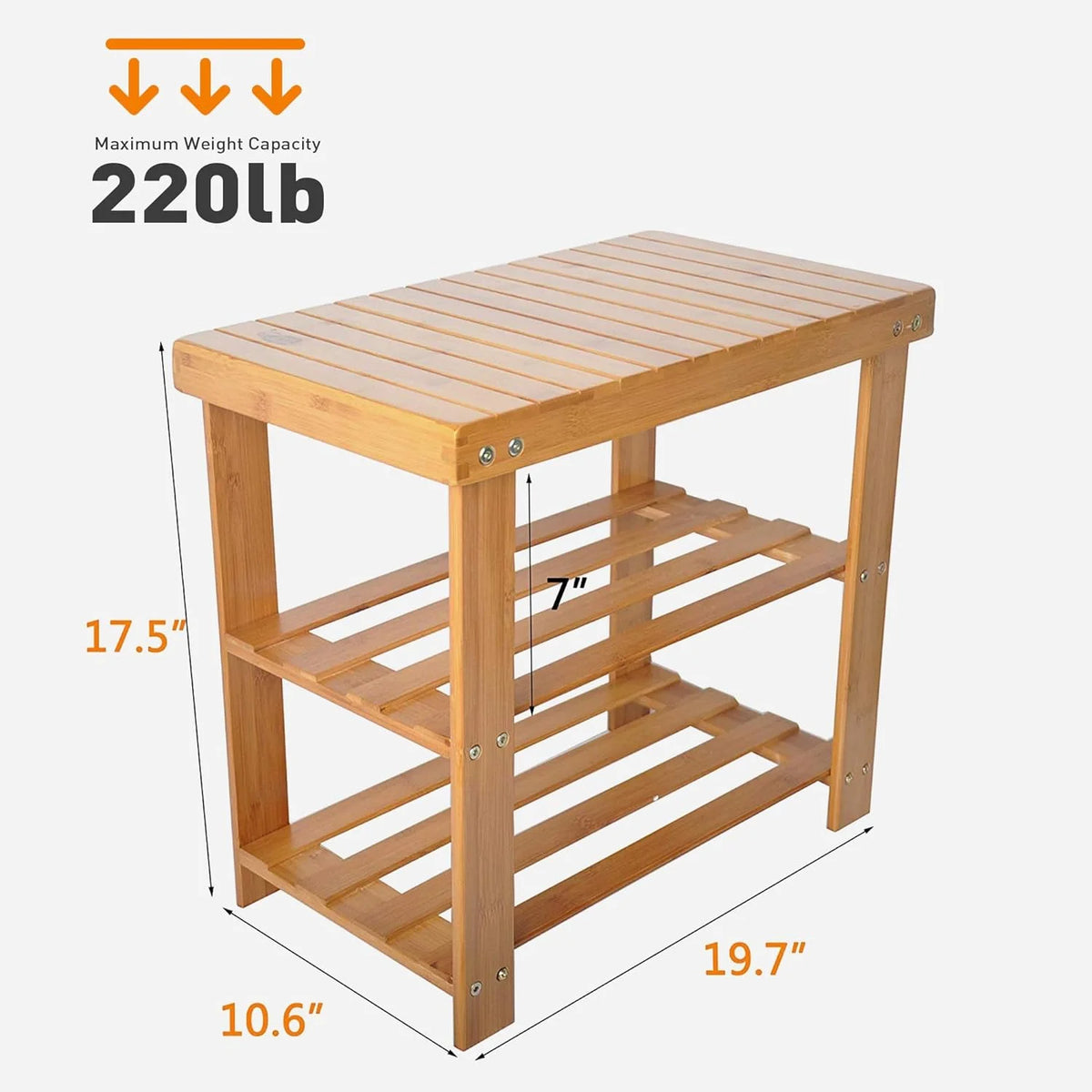 Bamboo Shoe Bench Rack B5032