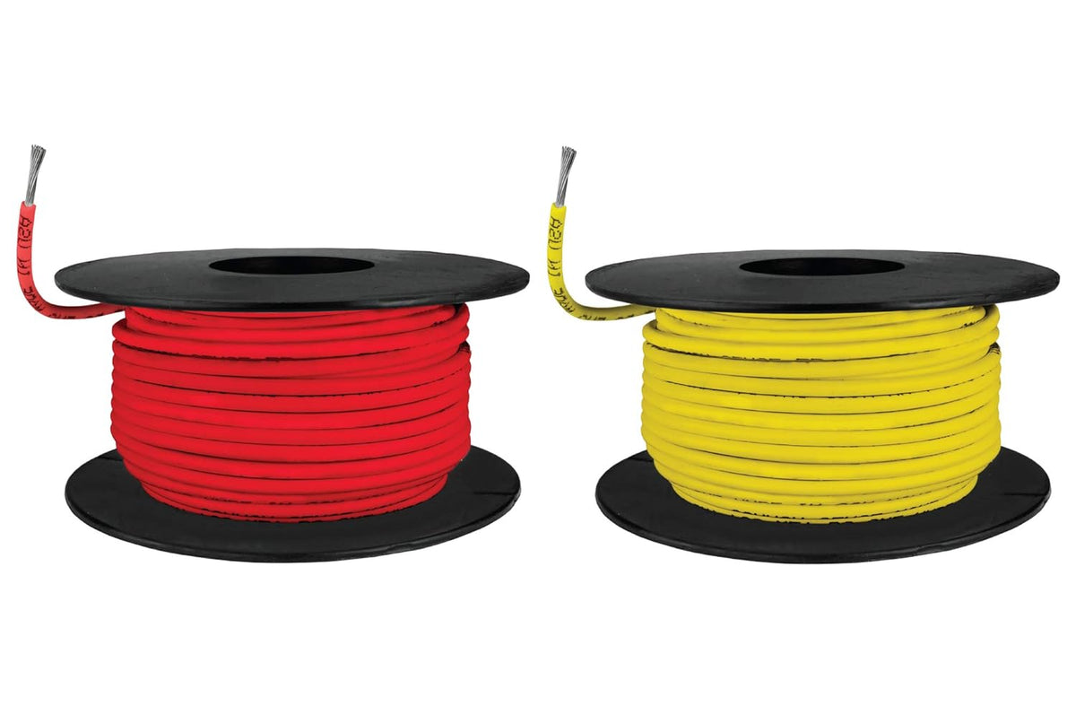 Tinned Copper Marine Wire - 2 x 100 Feet (200 Feet Total) - Yellow K9343