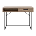 Brown Engineered Wood Grain Finish Desk with Drawer & Cubby B5889