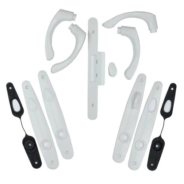 White Hinged Door Hardware Set Y3800