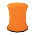 Active Height Stool with White Frame and Orange Fabric 18"-26" Q552