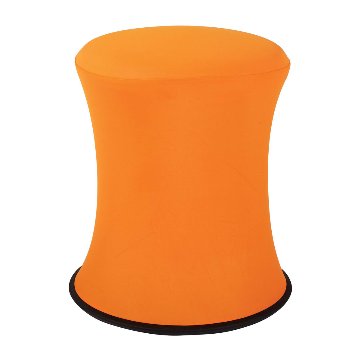 Active Height Stool with White Frame and Orange Fabric 18"-26" Q552