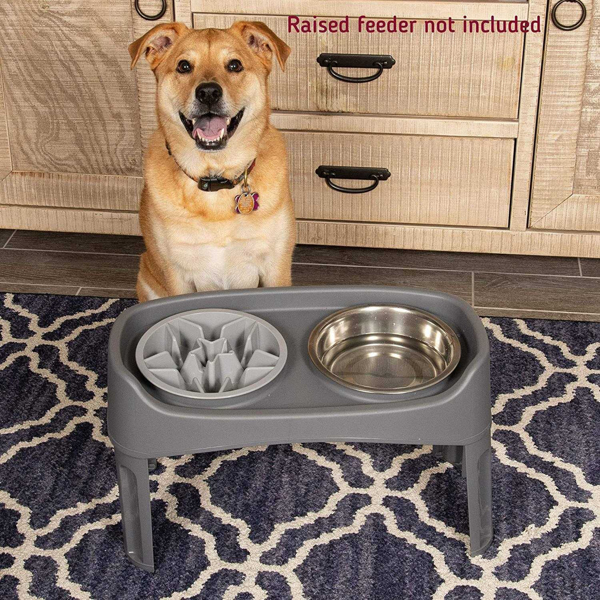 Slow Feeder Dog Bowl with Feeder Holes T803