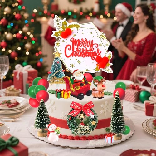 Christmas Cake Topper Cupcake Decoration D715