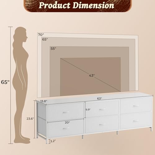 Rustic Brown 6 Drawer Dresser P191644