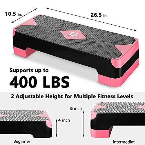 Adjustable Aerobic Stepper with 2 Risers Z42718