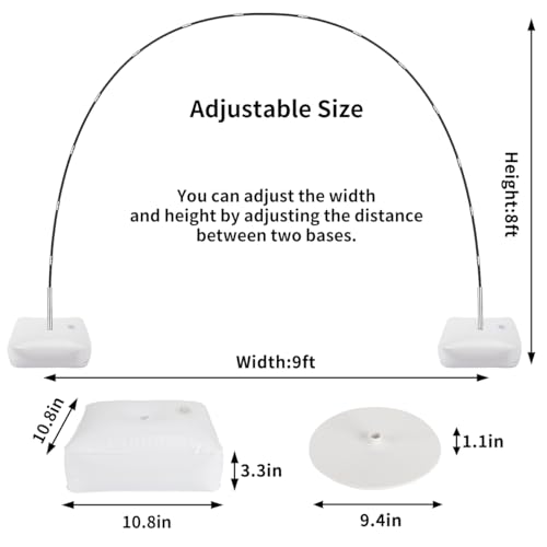8ft Tall 9ft Wide Adjustable Balloon Arch Kit T64609