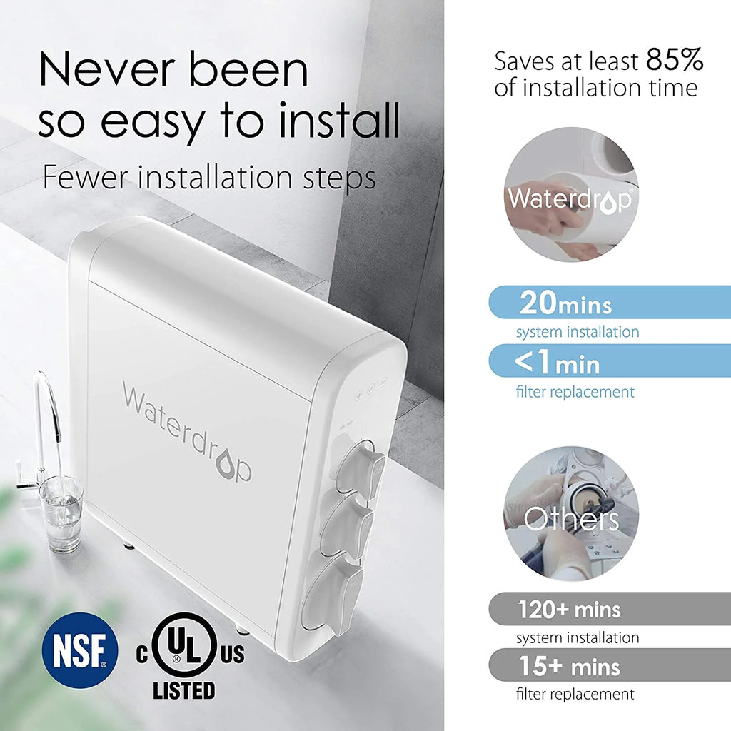 Tankless 7 Stage Reverse Osmosis Drinking Water Filtration System with Smart Faucet H249