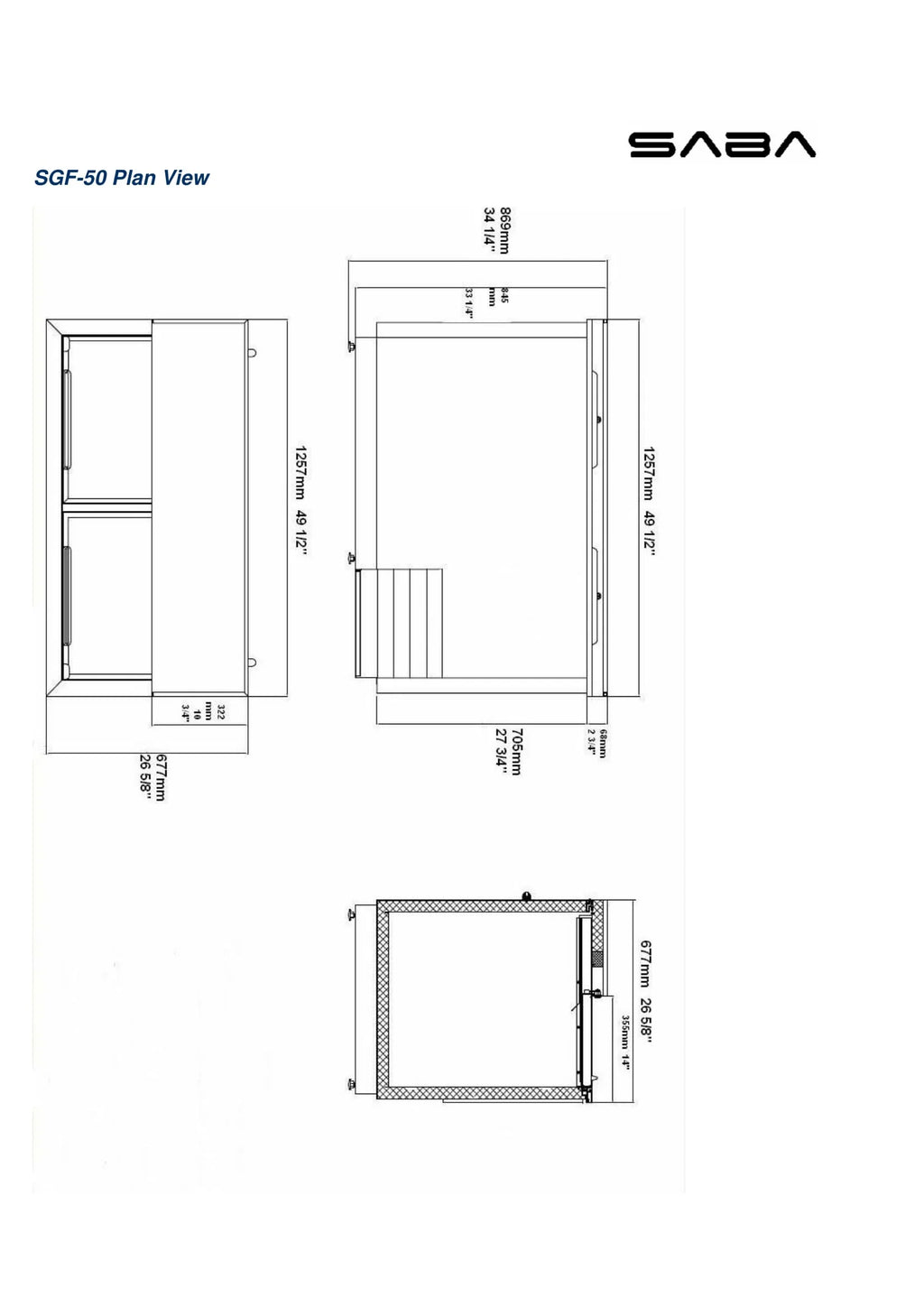 50" Glass Froster T606168