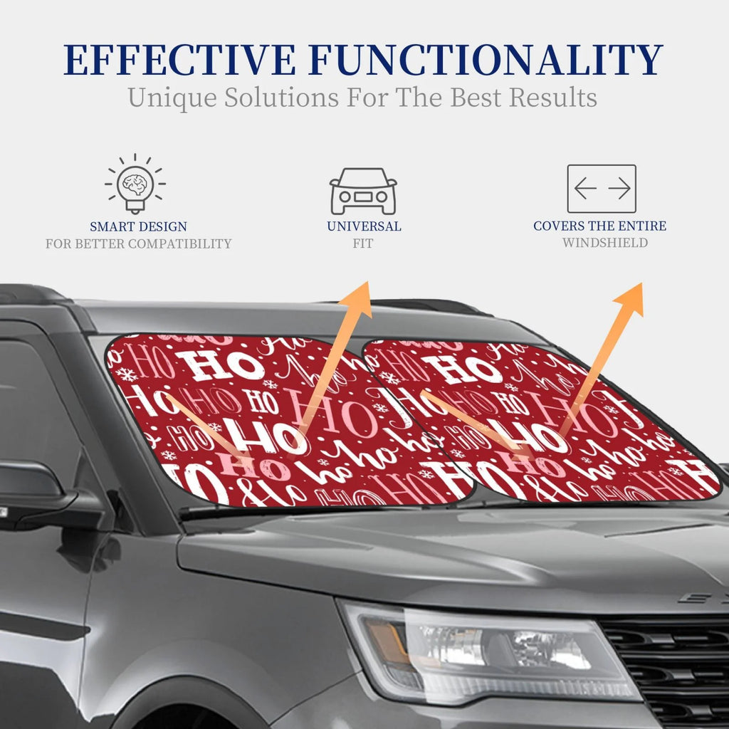 Christmas Windshield Sun Shade 2 Pack Foldable Car Sunshade E143