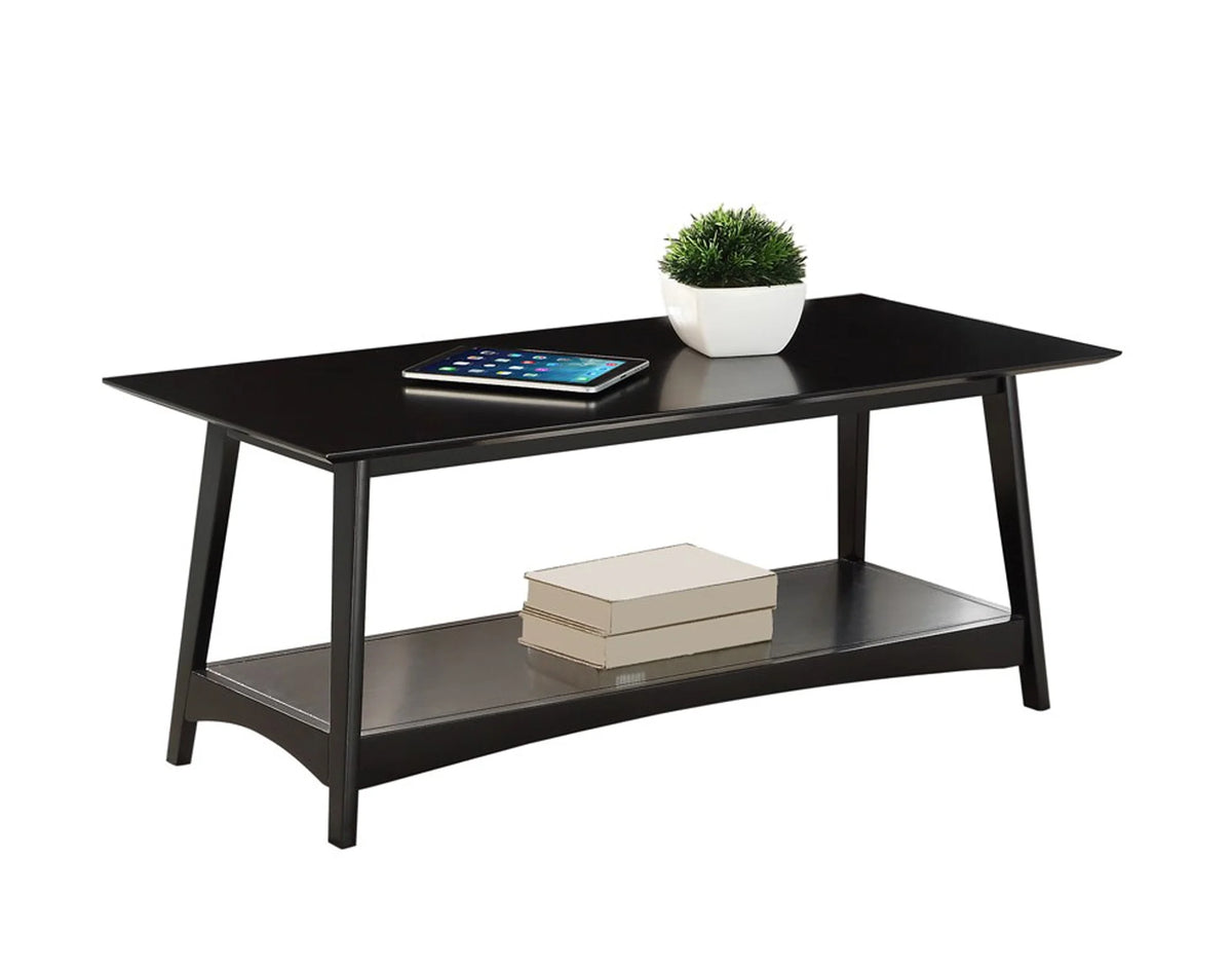 Black Coffee Table with Shelf I39541