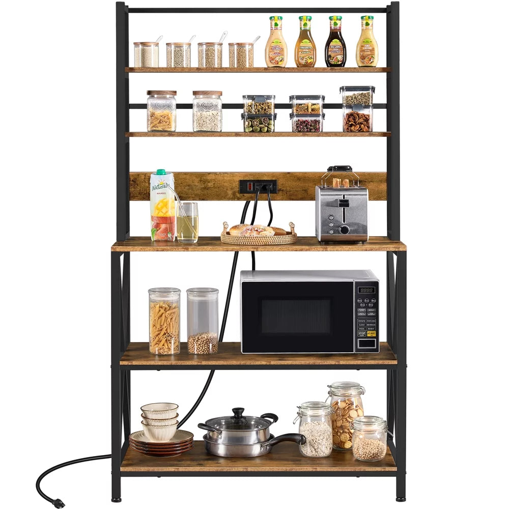 5-Tier Baker's Racks with Power Outlets L521
