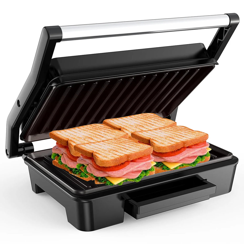2 Slice Stainless Steel Non-Stick Panini Press K94719