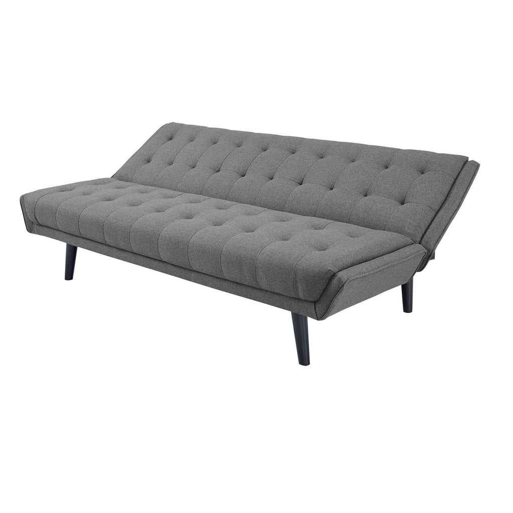 Grey Tufted Fabric Sofa Bed S485309