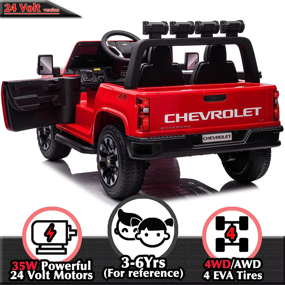 24V 2 Seater Ride On Car with Remote Control U7470