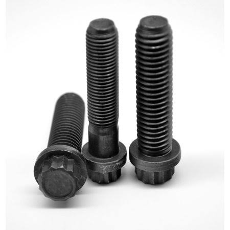 7/8-14 x 4 1/2 Fine Thread 12-Point Flange Screw Alloy Steel Thermal Black Oxide Pk 10 S8275