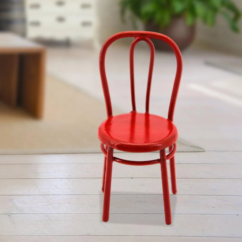 Hand Painted Metal Dollhouse Miniature Dining Toy Furniture Z8430