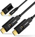 Fiber Optic HDMI Cable 150 Feet 4K 60Hz 18Gbps High Speed with Dual Micro HDMI and Standard HDMI Connector C52911