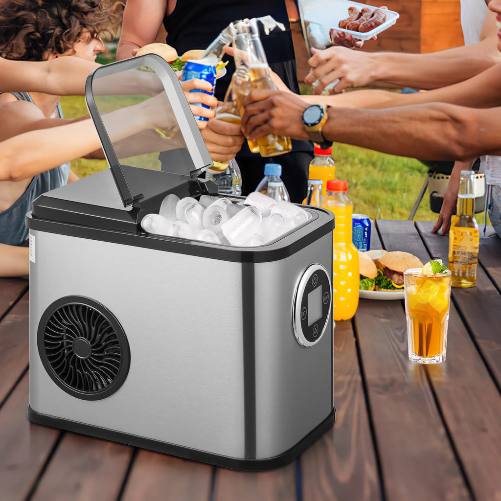 Countertop Portable Ice Maker Machine with Ice Scoop and Basket, Black C9432