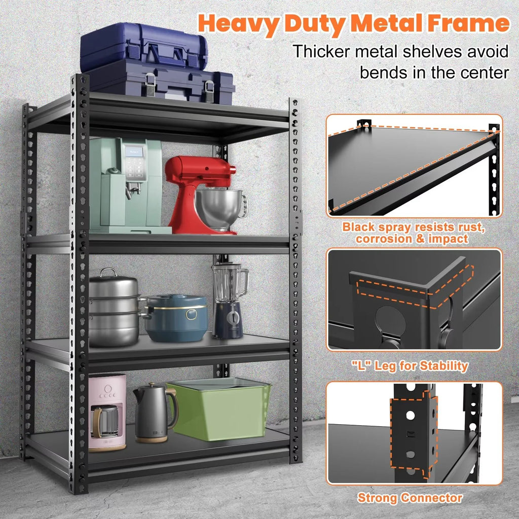 4 Tier Heavy Duty Metal Storage Shelves E82971