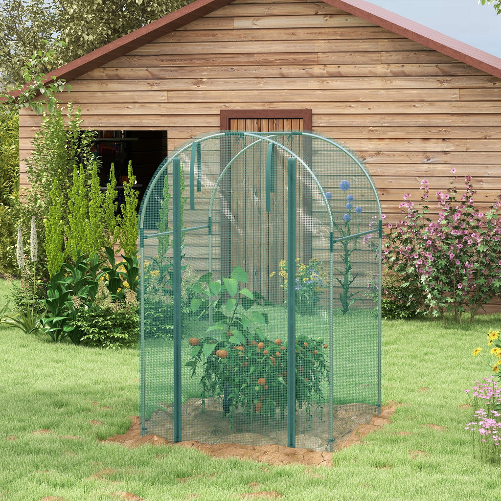 4' x 4' Green Plant Protection Tent Crop Cage with Door E979406