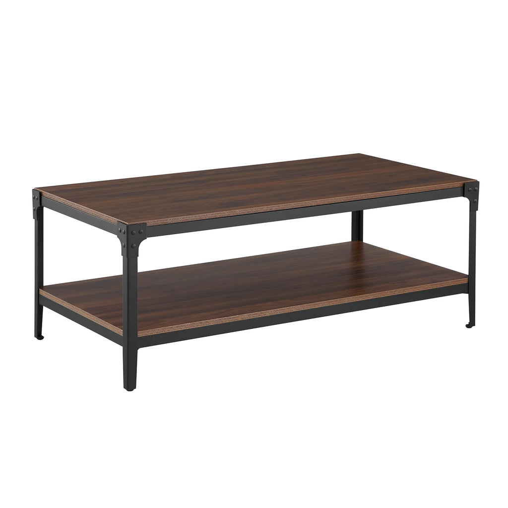 Rustic Dark Walnut Coffee Table H269