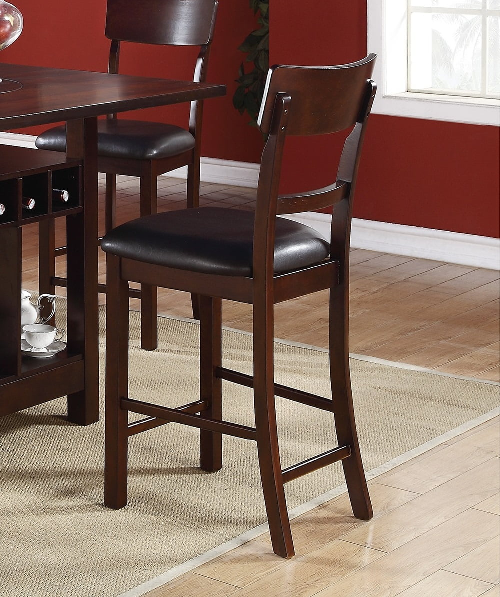 Brown Wooden Dining Chairs Set of 2 I87649