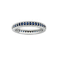 Sterling Silver Created Sapphire Eternity Ring Y574621