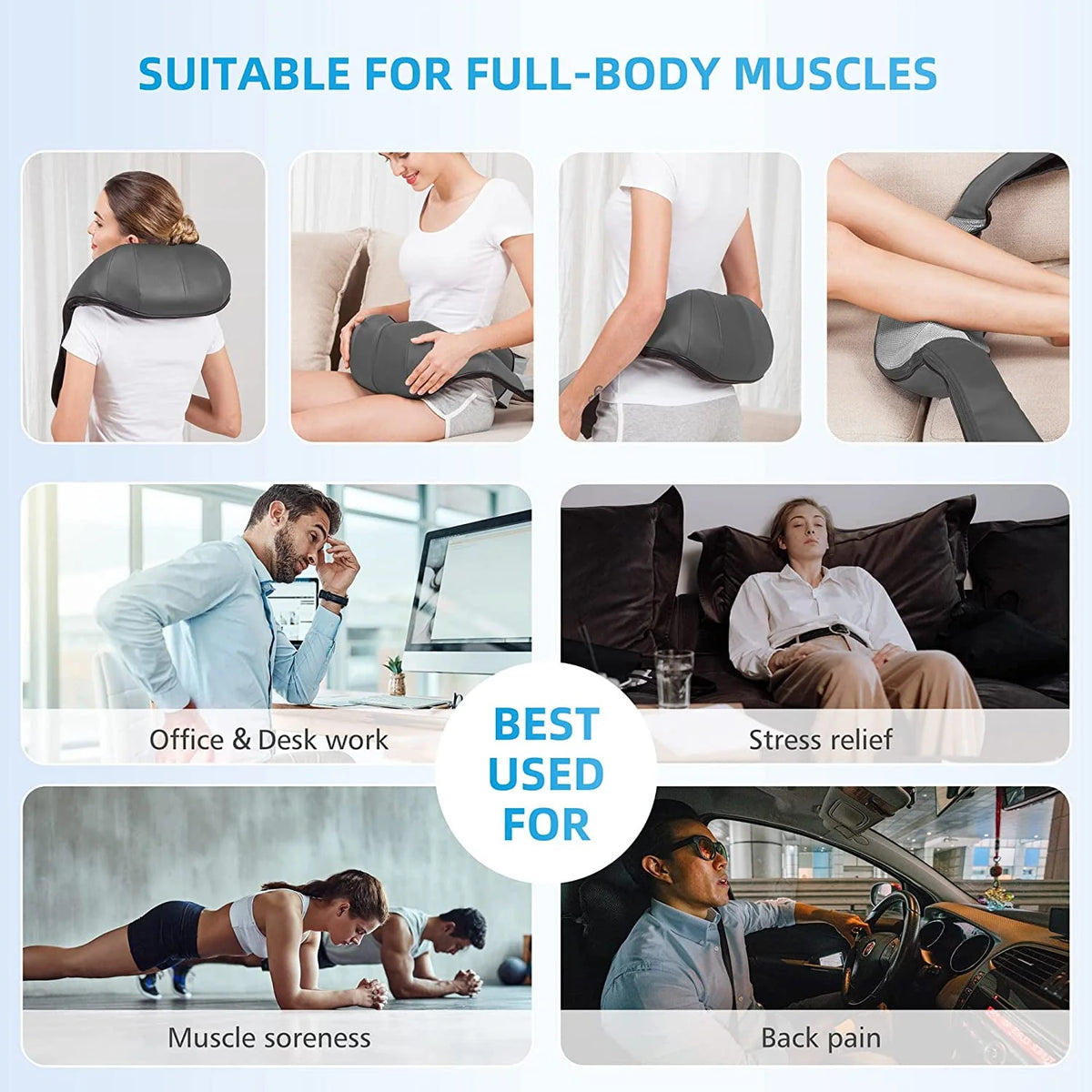 Shiatsu Neck & Shoulder Massager with Heat L711