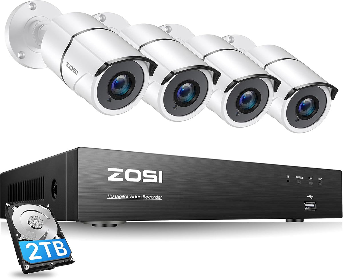 4K Ultra HD Security Cameras System, 4 Channel DVR with 2TB Hard Drive and 4 x 4K Bullet Cameras Y283