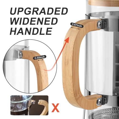 34 oz French Press Coffee Maker with Bamboo Lid Y631850