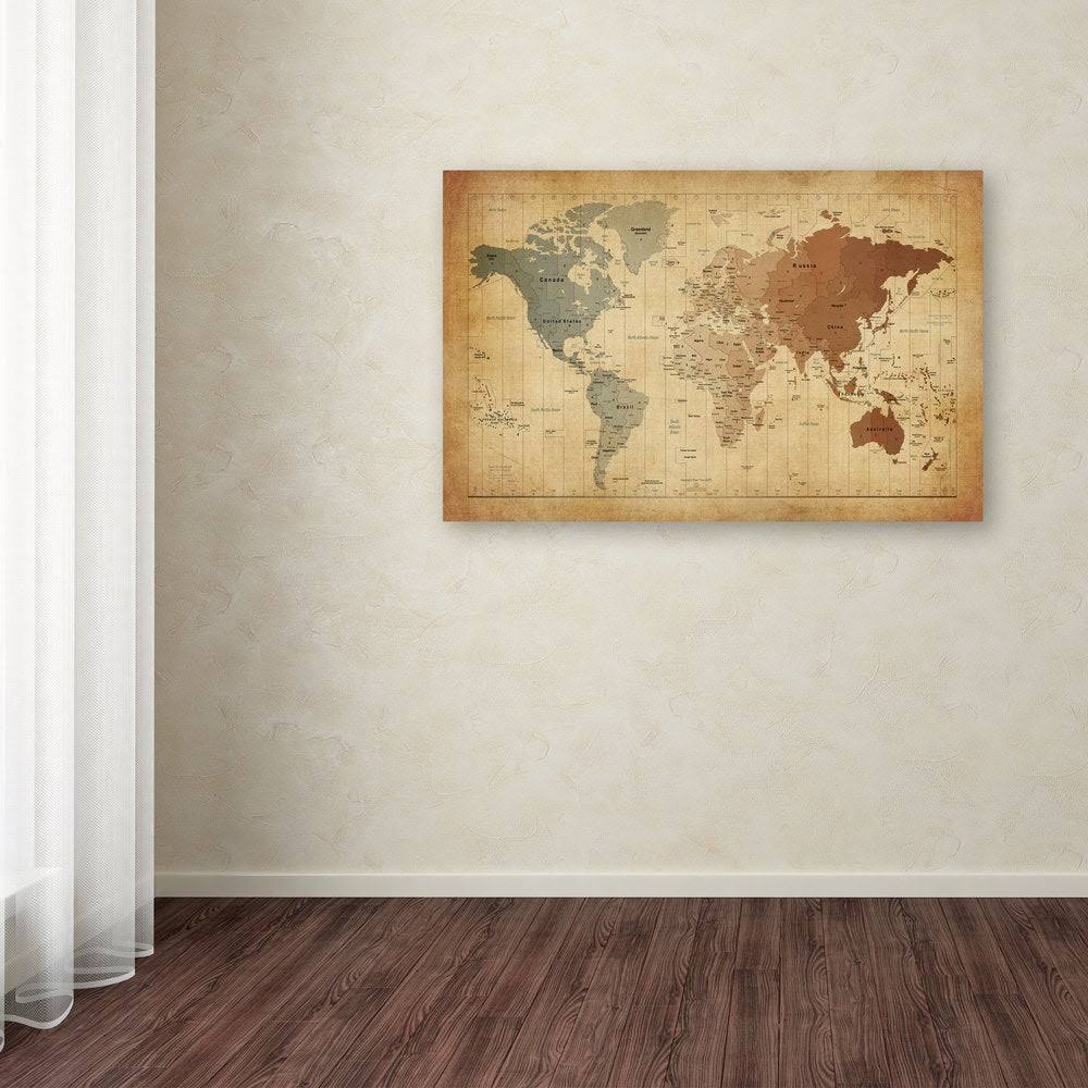 Map Canvas Art - 35 x 47 U79659