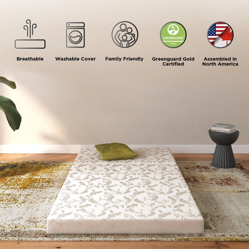 4-Inch Tri Folding Mattress with Carry Bag, Twin Size A197