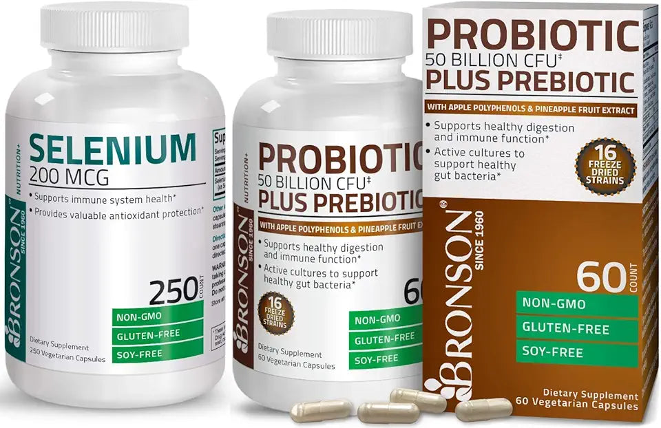 Probiotic 50 Billion CFU Prebiotic Selenium 200 Mcg L99623