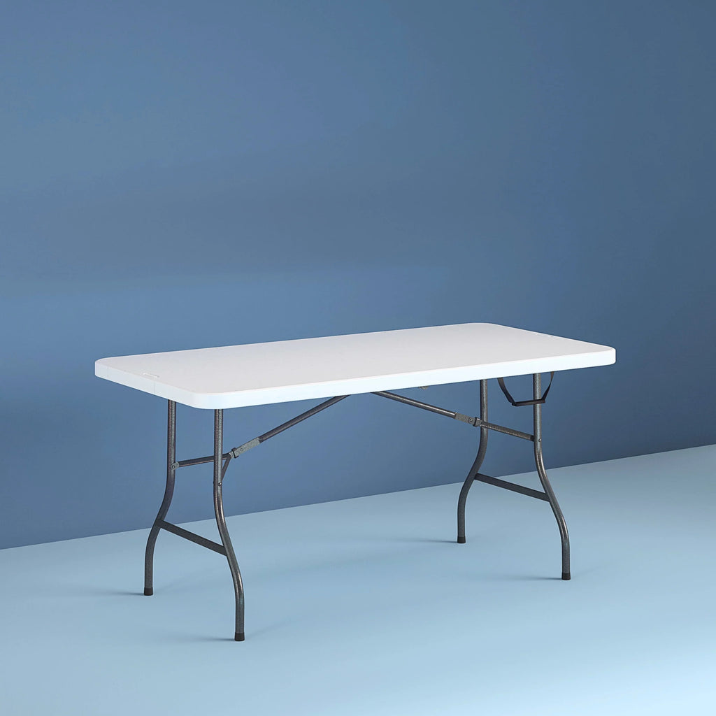 6 Foot Folding Table White Speckle F236