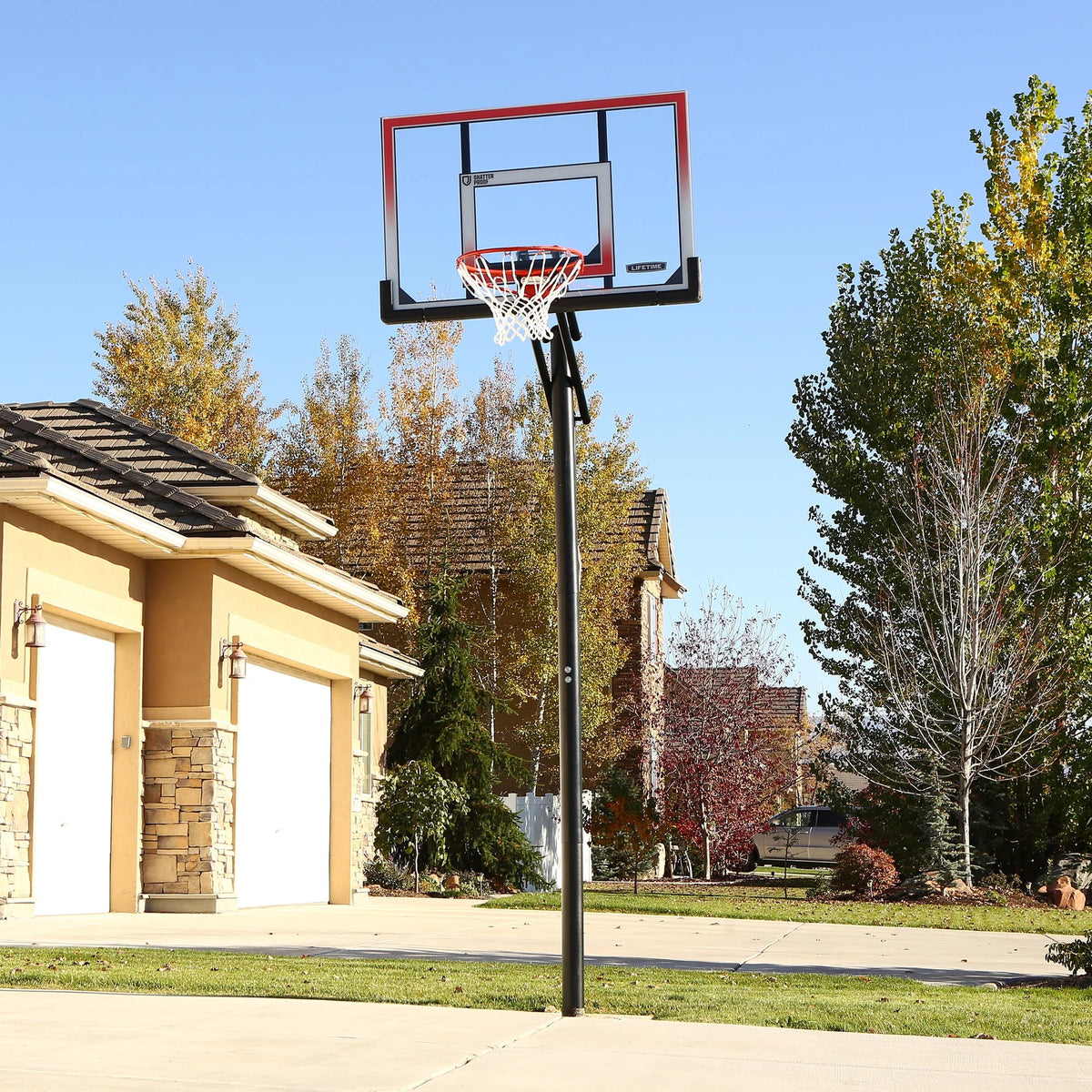 Adjustable Inground Basketball Hoop 50 inch Polycarbonate G1043