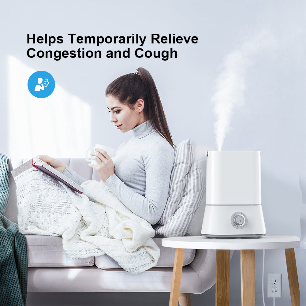 White 4L Ultrasonic Humidifier with 360° Nozzle Q224