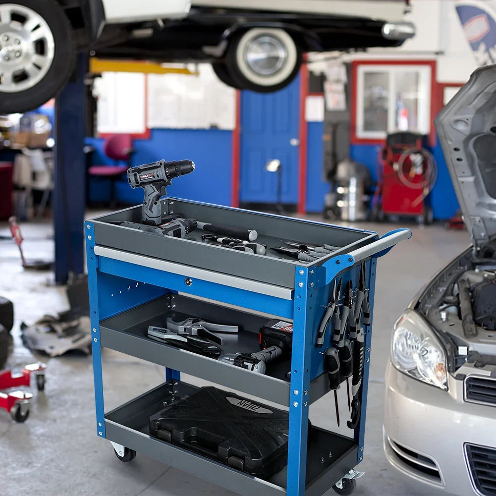 3 Tier Heavy Duty Trolley with Hooks D2359