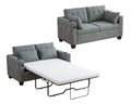 Full Pull Out Sofa Bed 2-in-1 Convertible Sleeper Couch Memory Foam Dark Grey Z43611