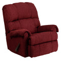Burgundy Chenille Rocker Recliner T893480
