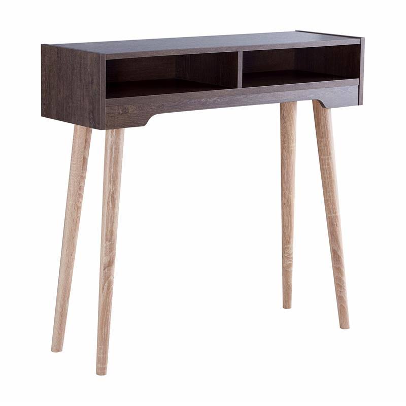 Modern Wood Console Table in Weathered Walnut Z450