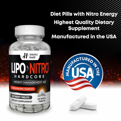 Diet Pills with Nitro Energy Dietary Supplement 120 White Tablets V175