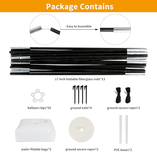 8ft Tall 9ft Wide Adjustable Balloon Arch Kit T64609