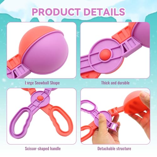 8 Pcs Snowball Maker Tool Kit with Handle X1348