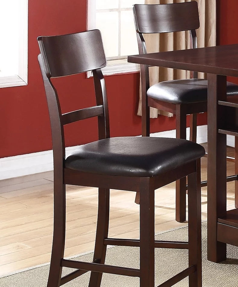 Brown Wooden Dining Chairs Set of 2 I87649