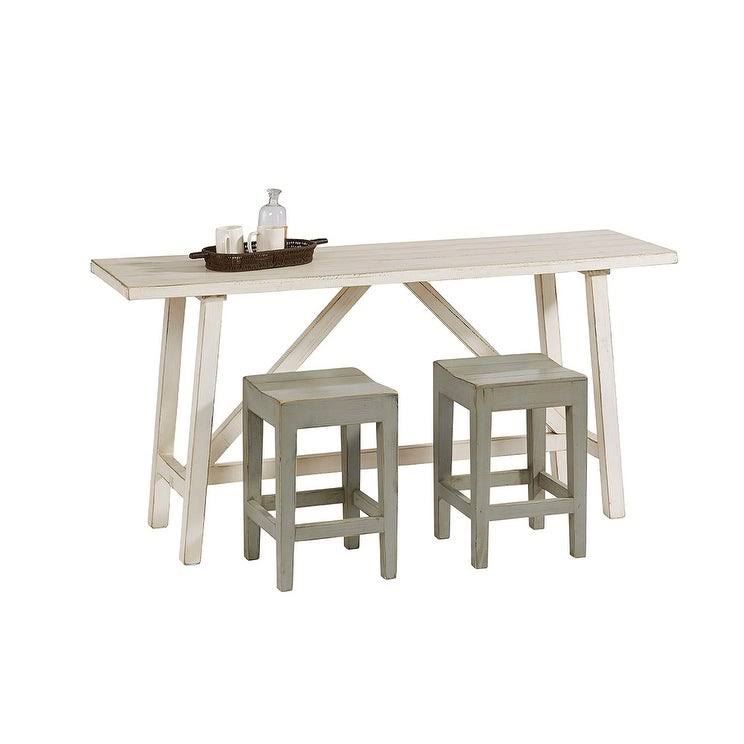 Farmhouse Antique White Counter Height Stool Set of 2 F79780